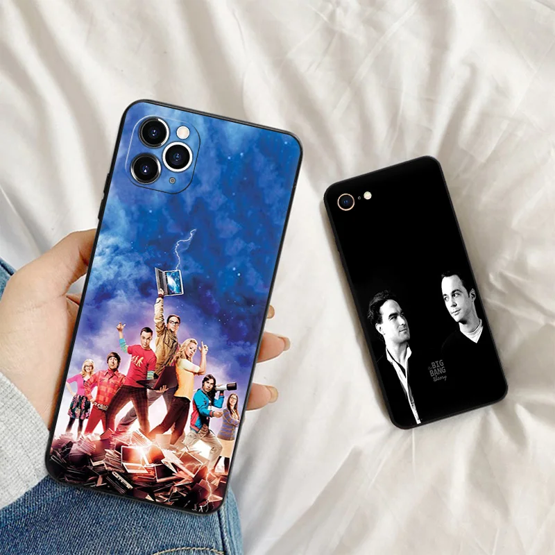 The Big Bang Theory Silicone Black Phone Cases for iphone 15ProMax 14 13 12 11 15 Pro Max Mini 7 8 Plus XS X XR SE Cover