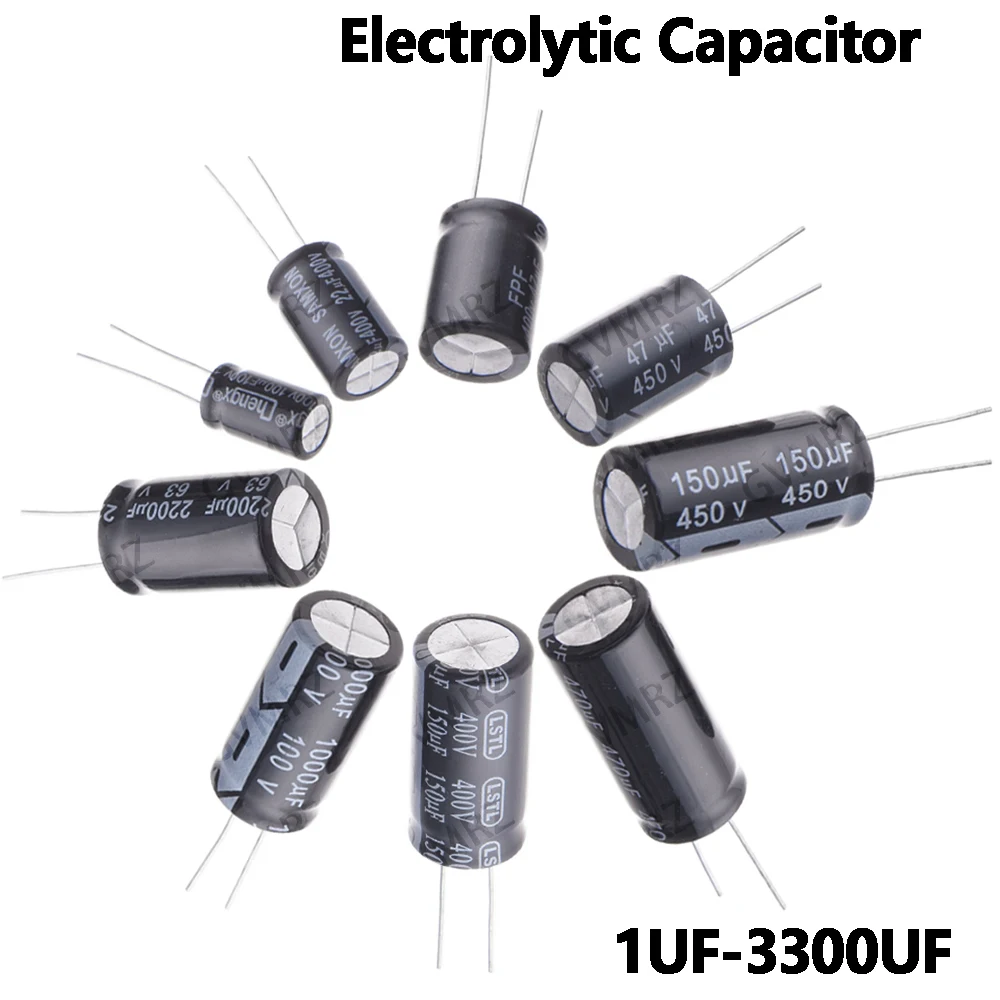 Electrolytic Capacitor Set 63V 100V 200V 250V 400V 450V for DIY Circuit Repair 10UF 20UF 100UF 220UF