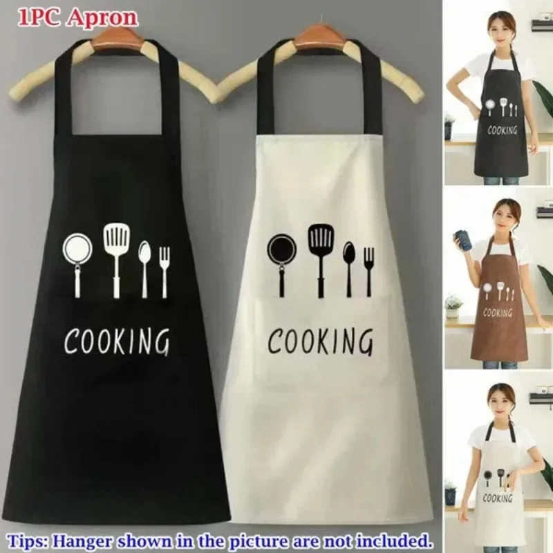 

1 шт. фартук с английскими буквами и кухонная утварь с принтом водонепроницаемый фартук