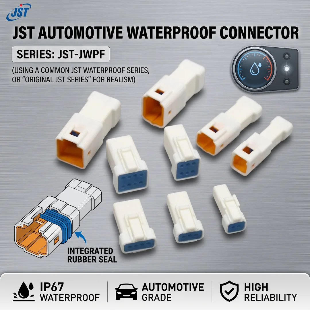 JST-Style Automotive Waterproof Connector 2 3 4 6 8 Pin Wire Terminals Electric Plug Sealed Socket Kit For Car Motorcycle Truck