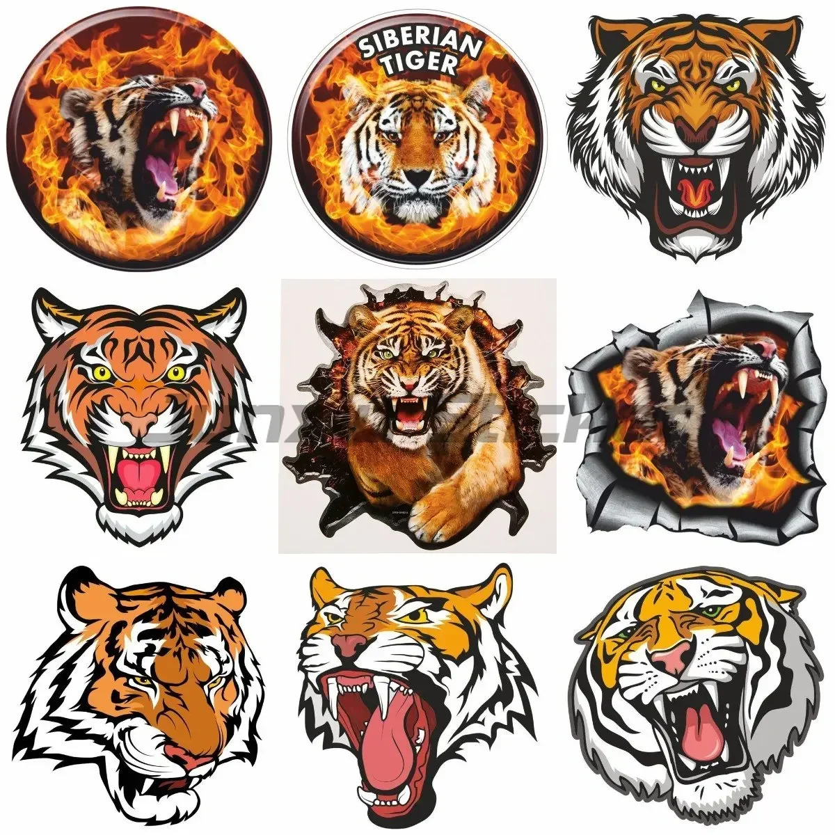 

Car Sticker Ferocious Tiger Waterproof Vinyl Decal Car Accessories Decor Pegatinas Para Coches Bicycle Scooter Kayak