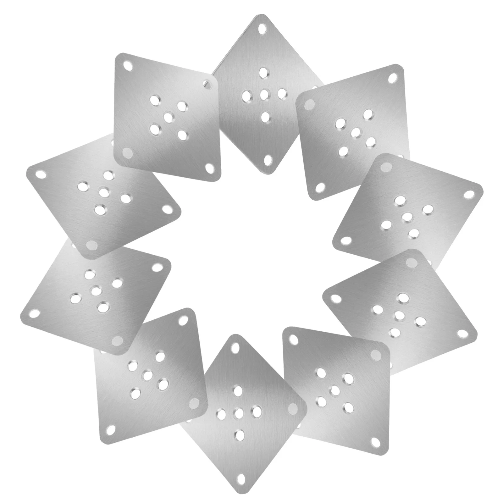 

10pcs Sofa Mounting Plates 2.75X2.75" Flat Fixing Brackets For Furniture Stability Floor Protection Easy Installation Furniture