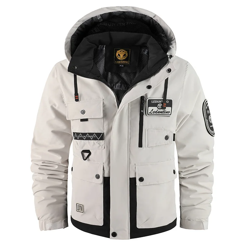 2024 Nieuwste Heren Dikker Parka Jas Outdoor Warme Katoenen Gewatteerde Jas Winter Heren Plus Size Waterdichte Mode Jas Met Capuchon