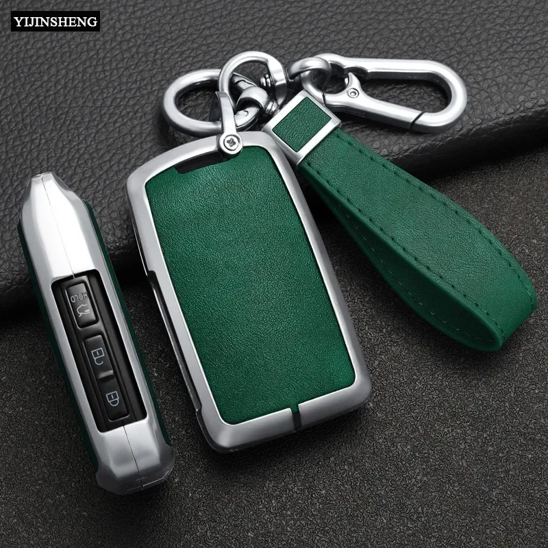 Zinc Alloy +Leather Car Key Case Cover For Mazda 3 Axela BP CX-30 DM CX4 CX5 CX 5 CX-5 CX8 CX9 CX4 2019 2020 2021 2022 2023 2024