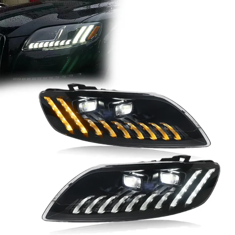 

Car Accessories LED Head Lamps For Audi Q7 2006-2015 Headlights Assembly Upgrade New Style DRL Sequential Turn Signal