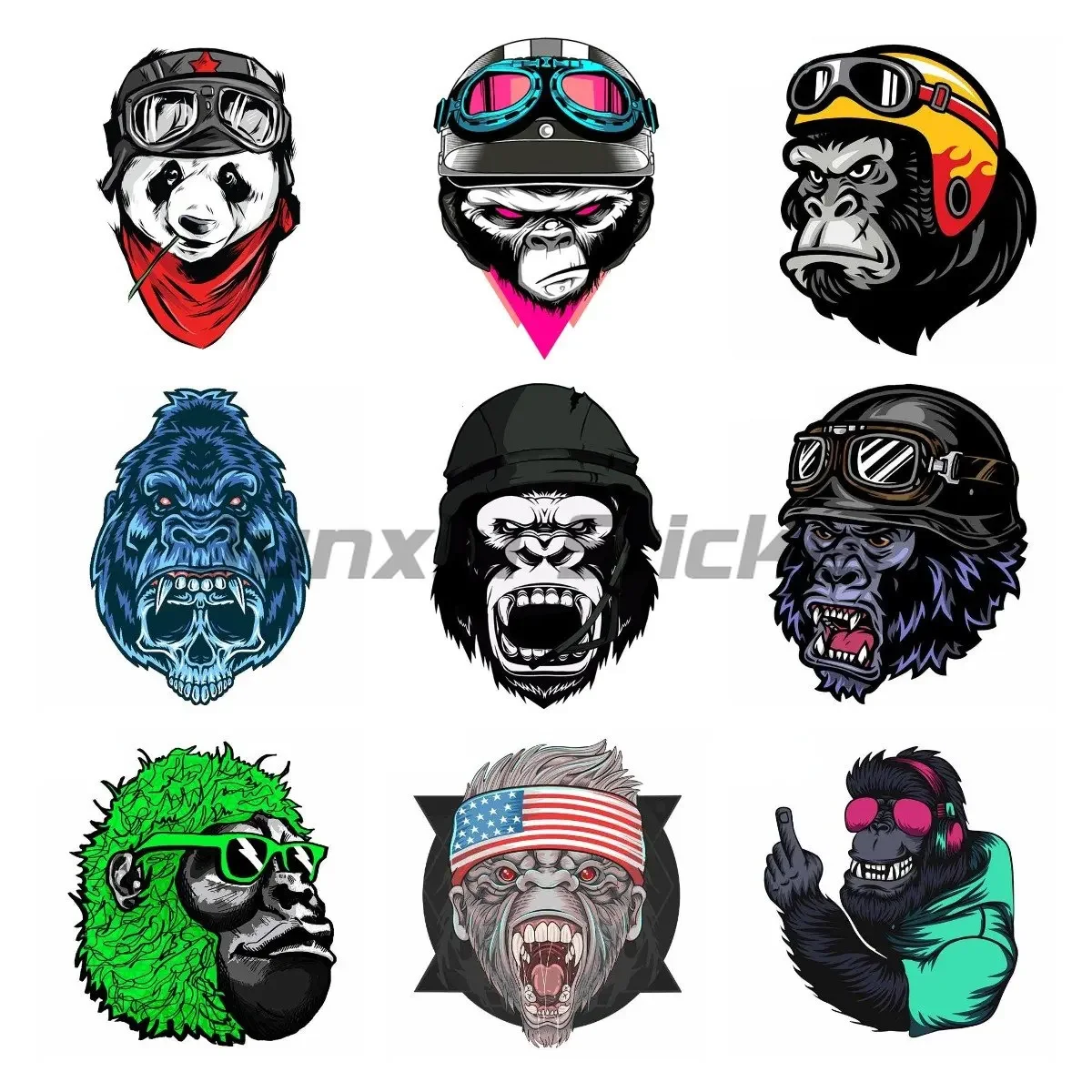 

Gorilla Motorcycle Car Stickers Vinyl Material Decal Fashion Decals Creative Occlusion Scratch for JDM SUV