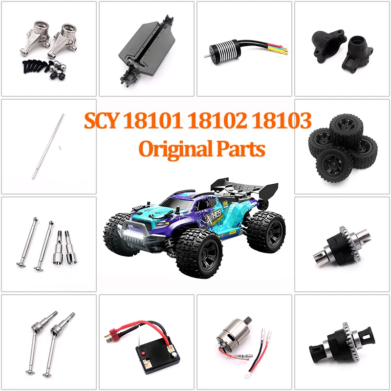 SCY 18101 18102 18103 18101PRO 18102PRO Originalteile – Lenkvorrichtung, Lenkbecher, Fahrgestell, Motor, Empfänger, Differential