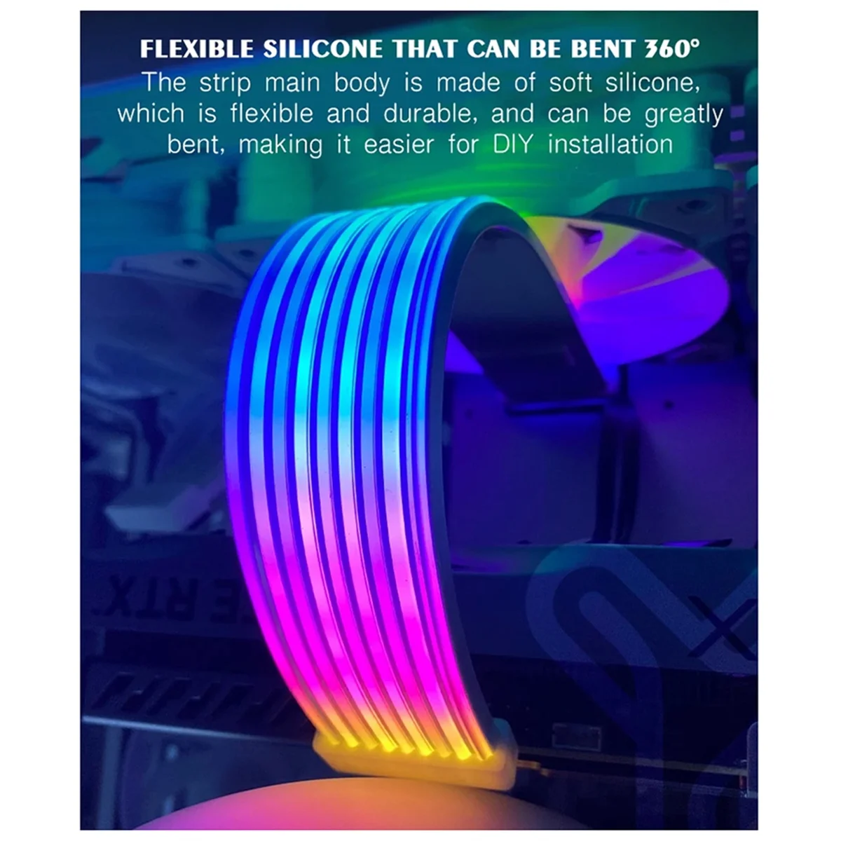 عملي RGB LED قطاع ARGB مزامنة المجلس للكمبيوتر إمدادات الطاقة ATX 24PIN GPU بطاقة الرسومات 8Pin كابل حالة X12