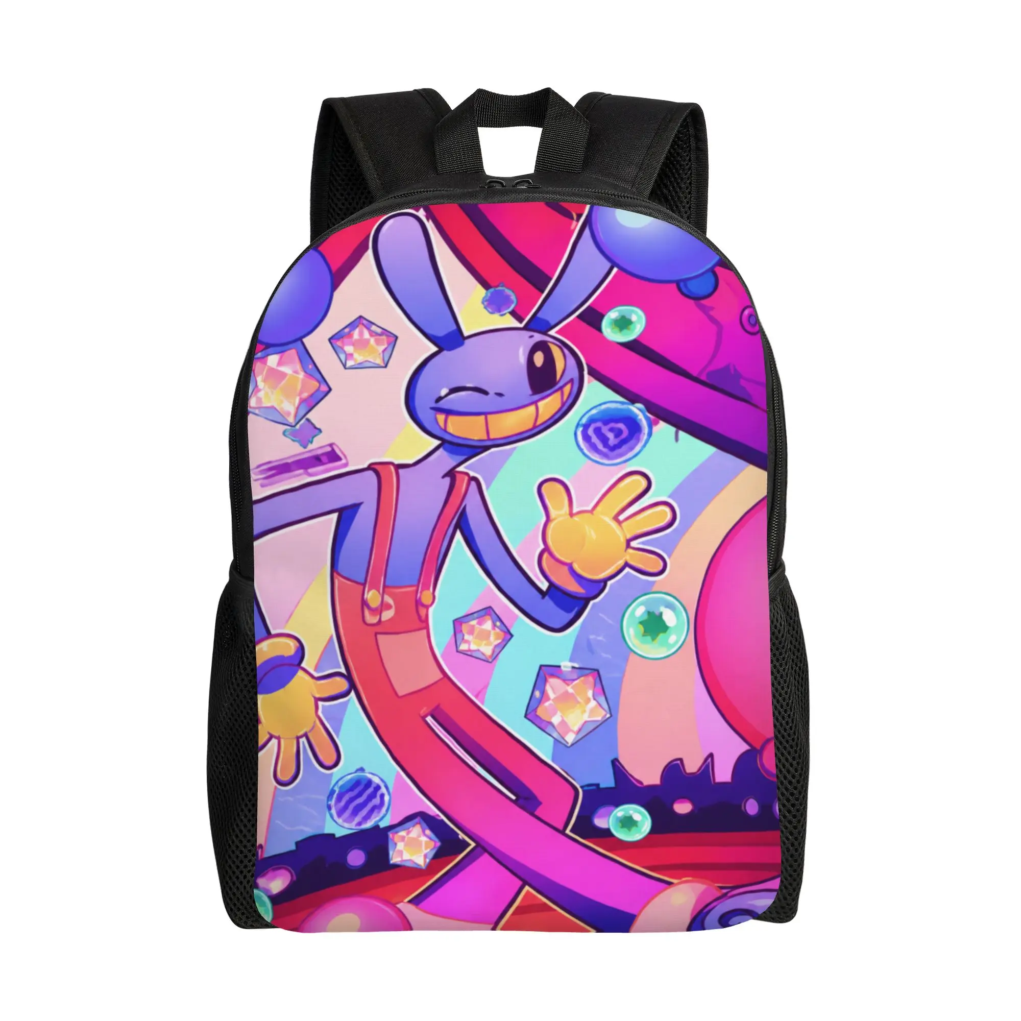 Jax Cartoon Digitals Circus Cool Backpack Outdoor High School  Daypack for Men Women Laptop Computer Canvas Bags