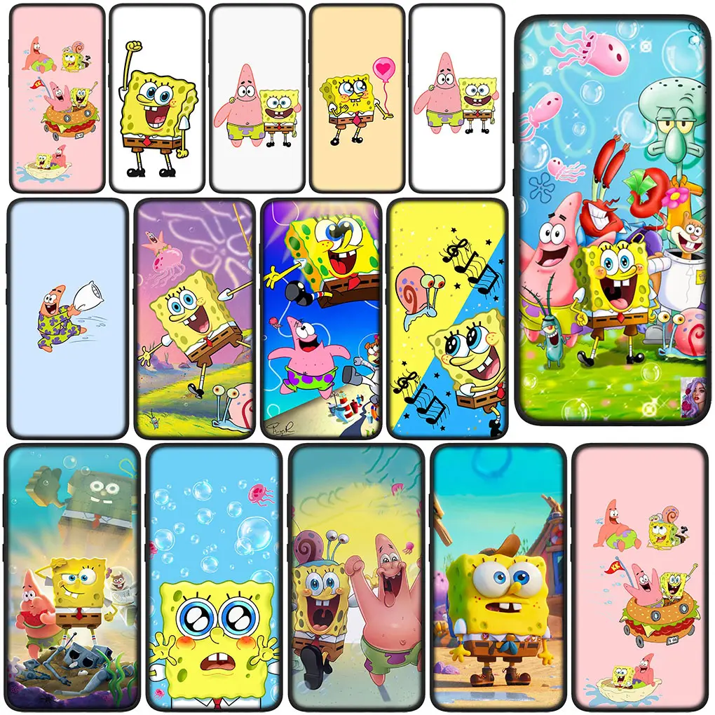 S-SpongeBobs Square Pants Sponges Bobs Cover Case for Xiaomi Mi 12 11T 10T 9 CC9E A2 Pocophone F1 Redmi K20 K30 K40 Pro 12X