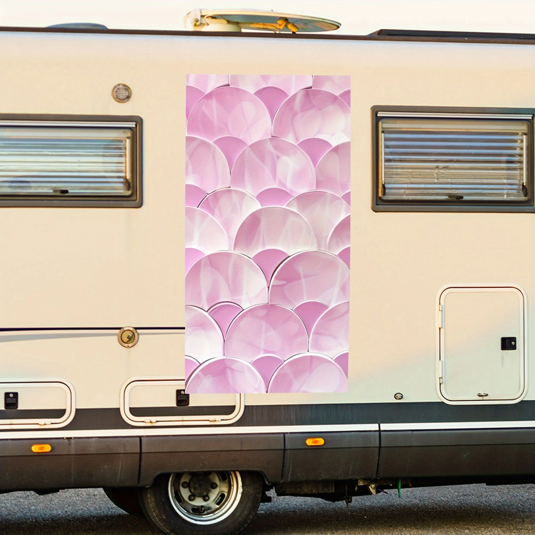 

Pink - Purple Geometric Pattern Car Sticker,Vinyl decal on the side of the motor home, waterproof self-adhesive vinyl sticker on