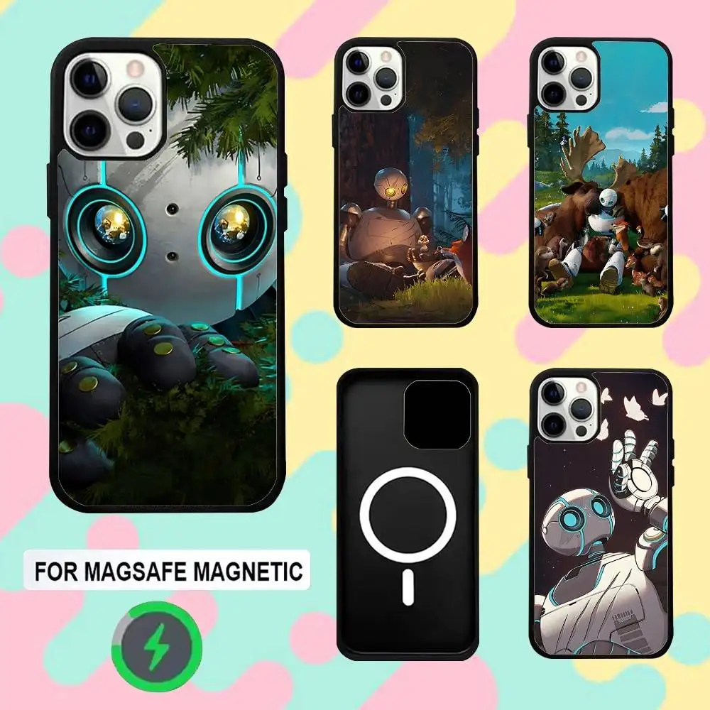 

Чехол для телефона W-Wild Movie R-Robot для iPhone 17,16,15,14,13,12,11, Pro, Max, Plus, Mini, SE4, E с магнитной беспроводной зарядкой Magsafe