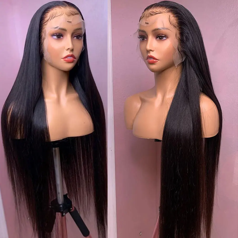 

30 Inch 13x4 Lace Bone Straight Human Hair Wigs For Women Brazilian Straight Hd Lace Frontal Wig Glueless Pre Plucked