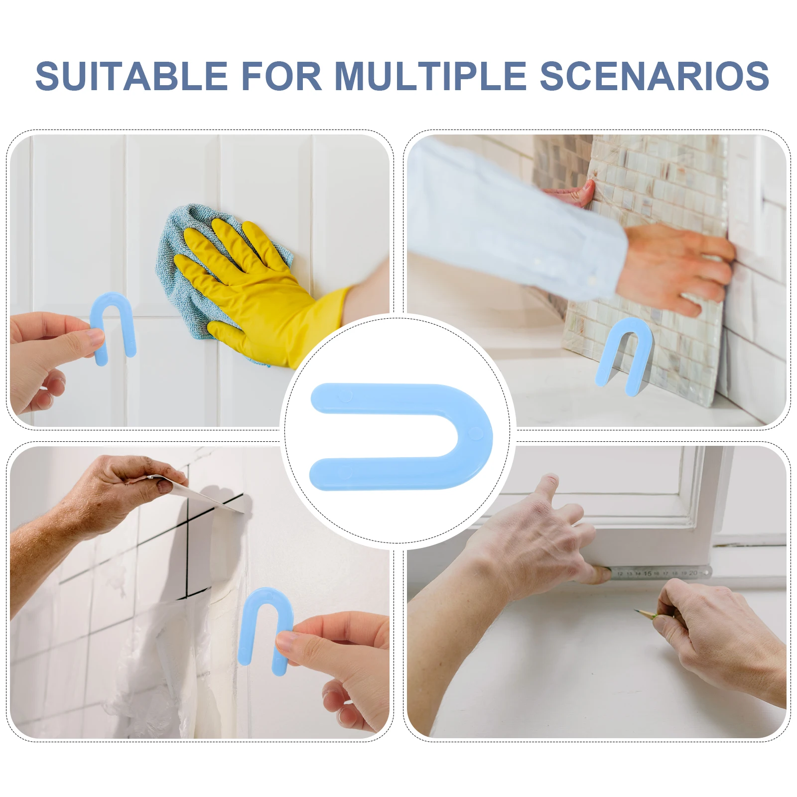 

100Pcs U Shape Tile Spacers Horseshoe Shims Lightweight Tile Leveling Spacers for Ceramic Floor Grout and Tiling Work