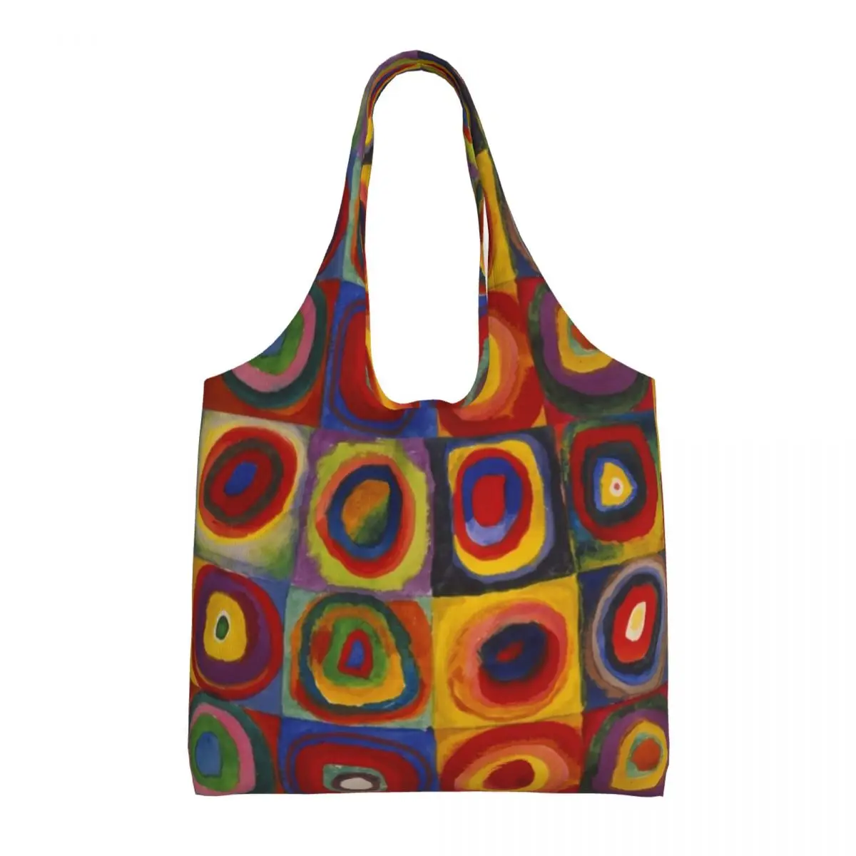 Abstract Pop Art Shopping Bag Kandinsky Pattern Woman Gifts Handbags Reusable Cloth Work Bags