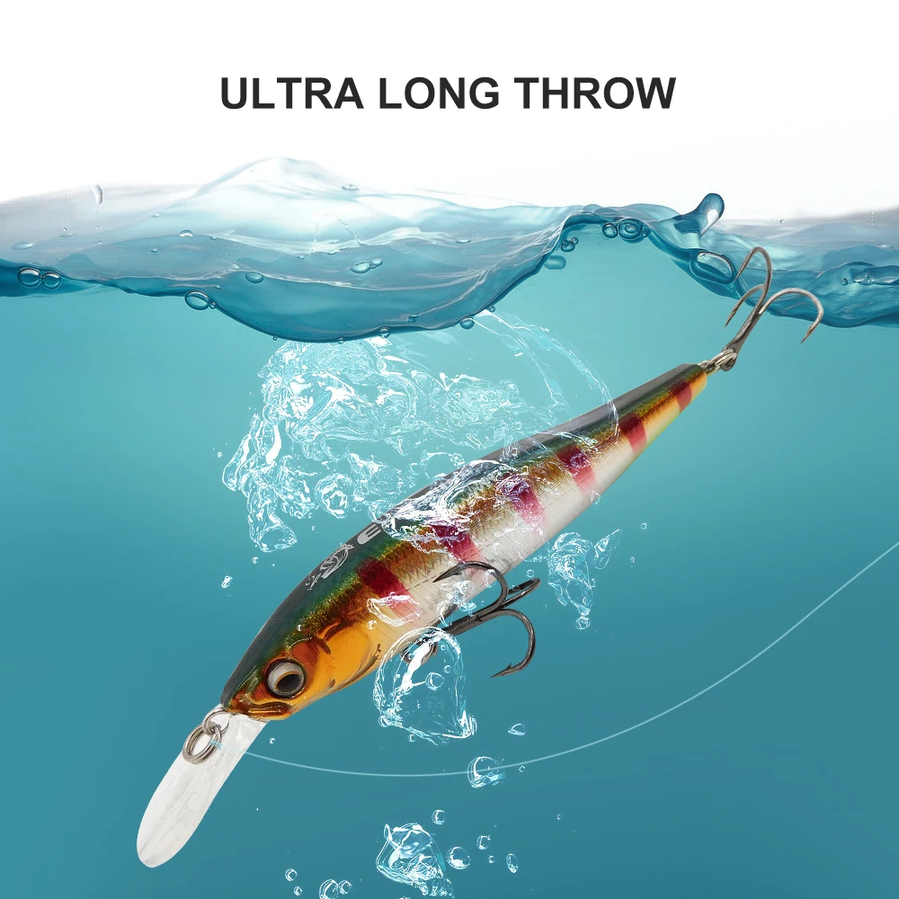 ESFISHING NEW Quality Wobble Hard Lure NAHAN 75mm 7.1g 0-2.4 dive Fishing Baits flow Floating Minnow Isca Artificial