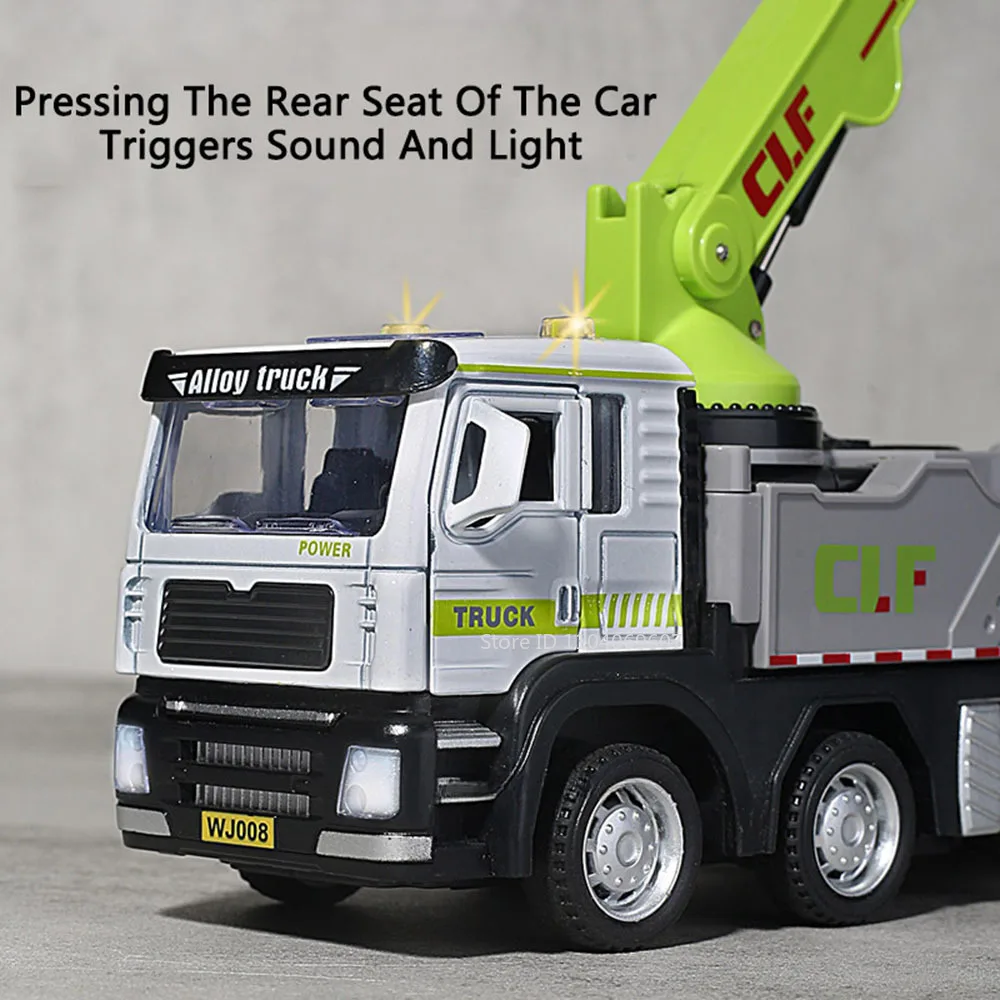 1:32 bomba de pulverización camión coche modelos de juguete Metal fundido a presión motores de bomberos puertas abiertas tirar hacia atrás sonido luz ingeniería vehículo niños Juguetes