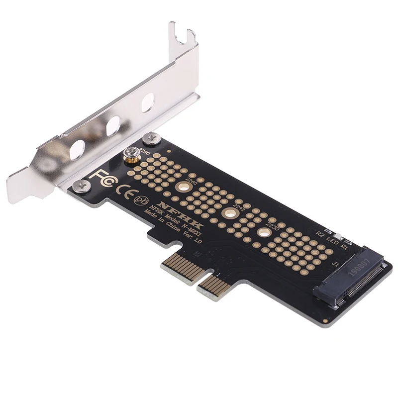 1pc NVMe PCIe M.2 NGFF SSD To PCIe X1 Adapter Card PCIe X1 To M.2 Card With Bracket PCI-E M.2 Adapter for 2230 2240