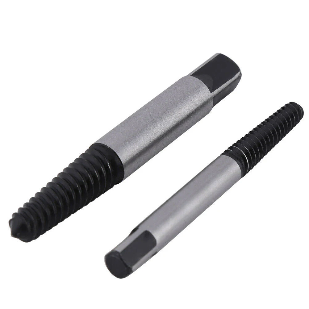 Remover Screw Extractor เงิน + สีดําพร้อมกล่องเก็บ Easy Out Guide 4 มม.ถึง 18 มม.หัก Chrome Vanadium Steel