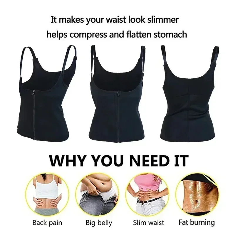 

Weight Loss Waist Trainer Corset Women Slimming Vest Body Shaper Sauna Suit Belly Girdle Shapewear Strap Compression Shirt