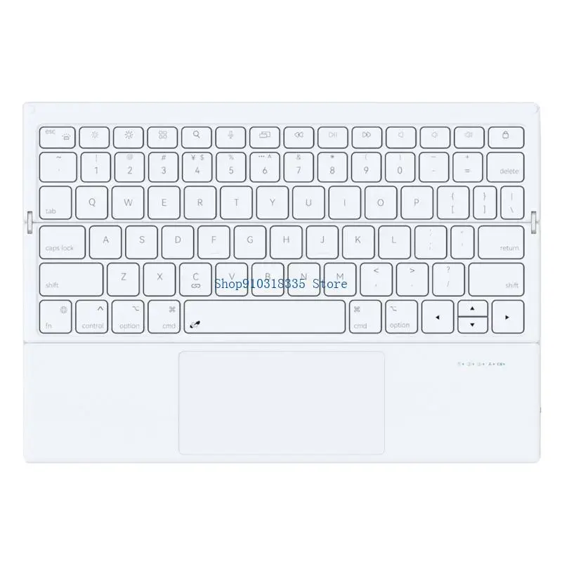 Mini Portable Bluetooth-Compatible Keyboard 3 Foldable With Touch Control Trackpads for