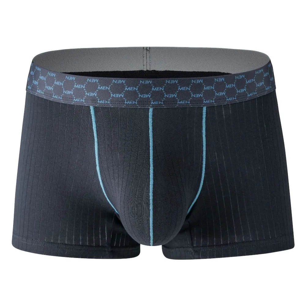 Men's boxers vertical striped breathable bag mid-waist boxers European and American style multi-color underwear wholesale NK616