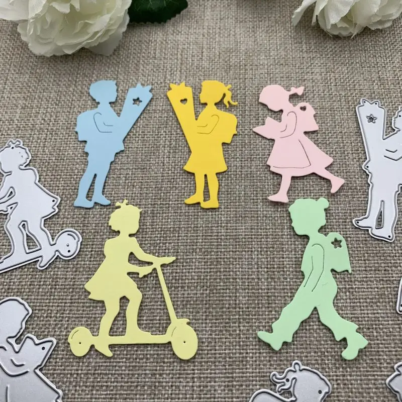 Five kinds of children Metal Cutting Dies For DIY Scrapbooking Decorative Embossing Handcraft Die Cutting Template Mold