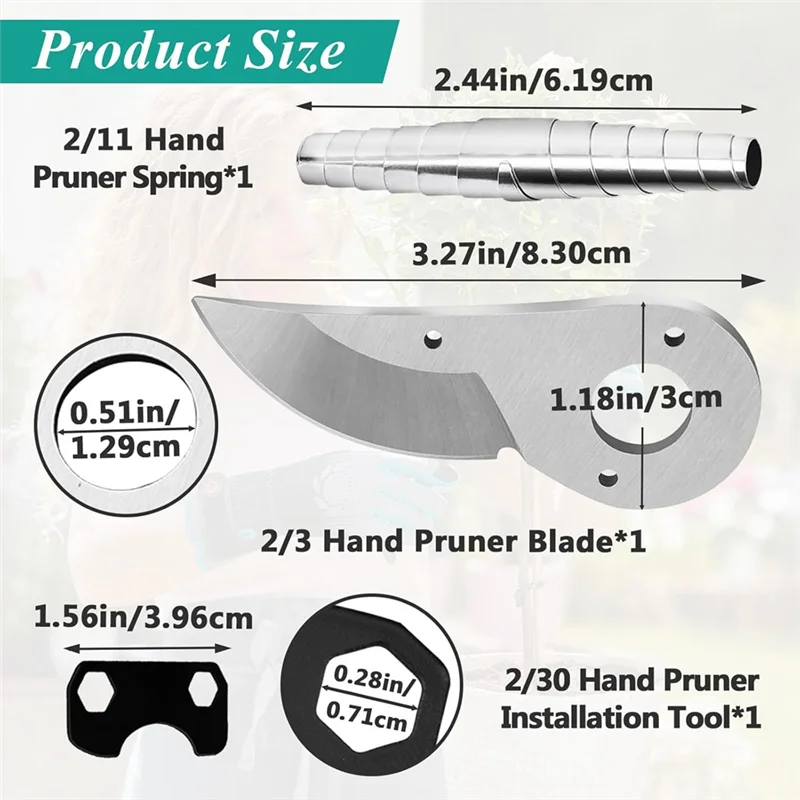 Kit di sostituzione per potatrice manuale AAAF per modelli di potatrici Felco per cesoie da potatura da giardino e trimmer bypass