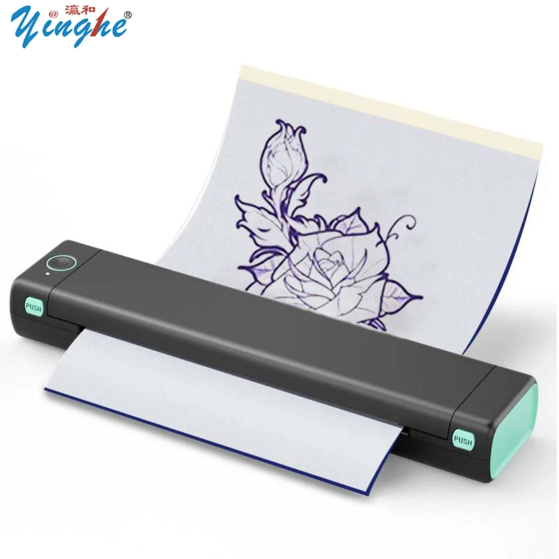 Wireless Tattoo Transfer Paper Printer M08F 203DPI A4 Printers Portable Mini Thermal Copier Compatible With Smartphones Computer