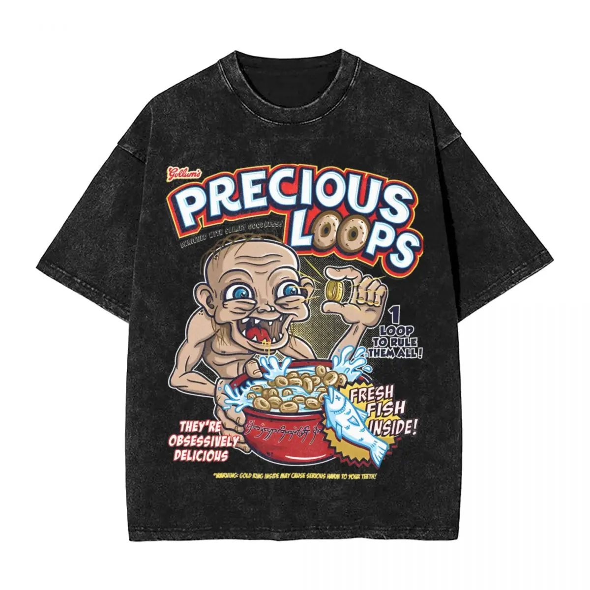 Precious Loops Gollum Ring T Shirt Film Mordor Lord Magic  T Shirts Short Sleeve Y2K Tops Beach Cotton O-Neck Oversized Clothing