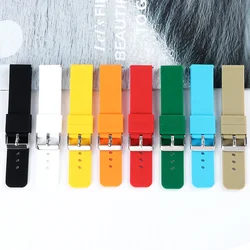 Rubber Strap 12mm 14mm 16mm 18mm 20mm 22mm 24mm Watchbands Silicone Wristband Waterproof Bracelet Quick Release Colorful Band