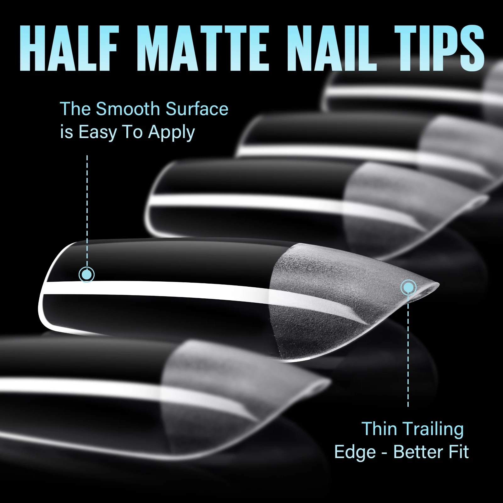 168 Mandelförmig – quadratisch – Sargform – künstliche Nägel, mit 12 halbüberzogenen Nagelspitzen der Größe, perfekt für Nagelkunst und Heimwerker