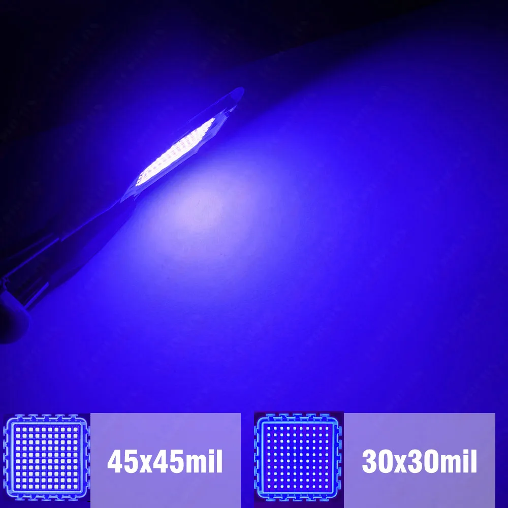 1W 3W 5W 10W 20W 30W 50W 100W 300W 500W Royal Blue 440nm Grow LED COB Chip Light Beads For DIY 10 30 50 100 300 Watt Grow Lamp