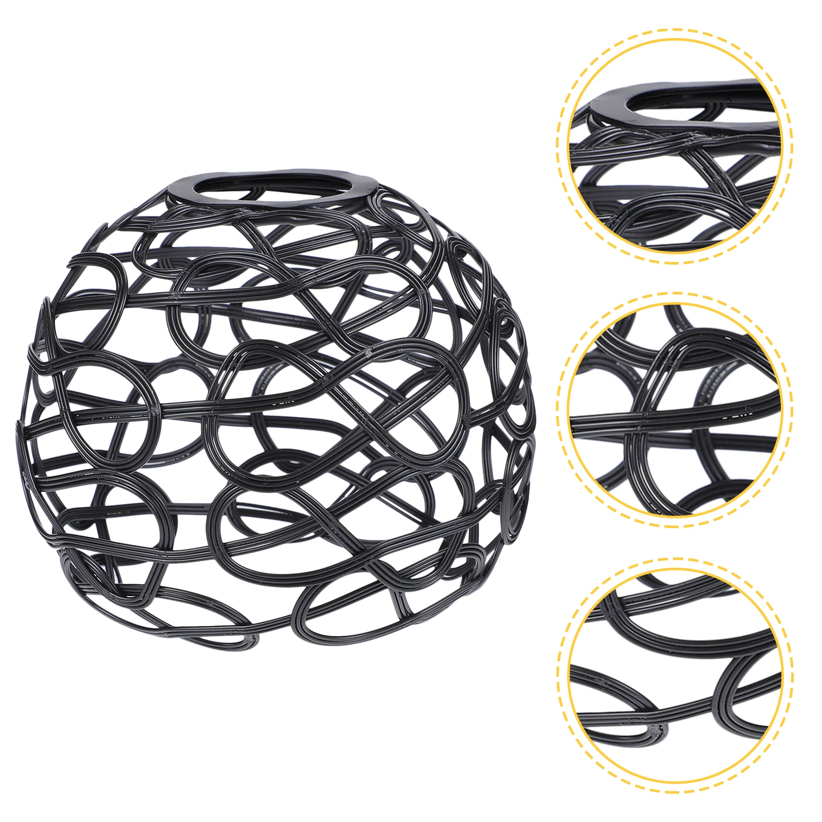 

Pendant Lampshade Wire Light Covers Safety Mask Black Wrought Iron Replacement Gold