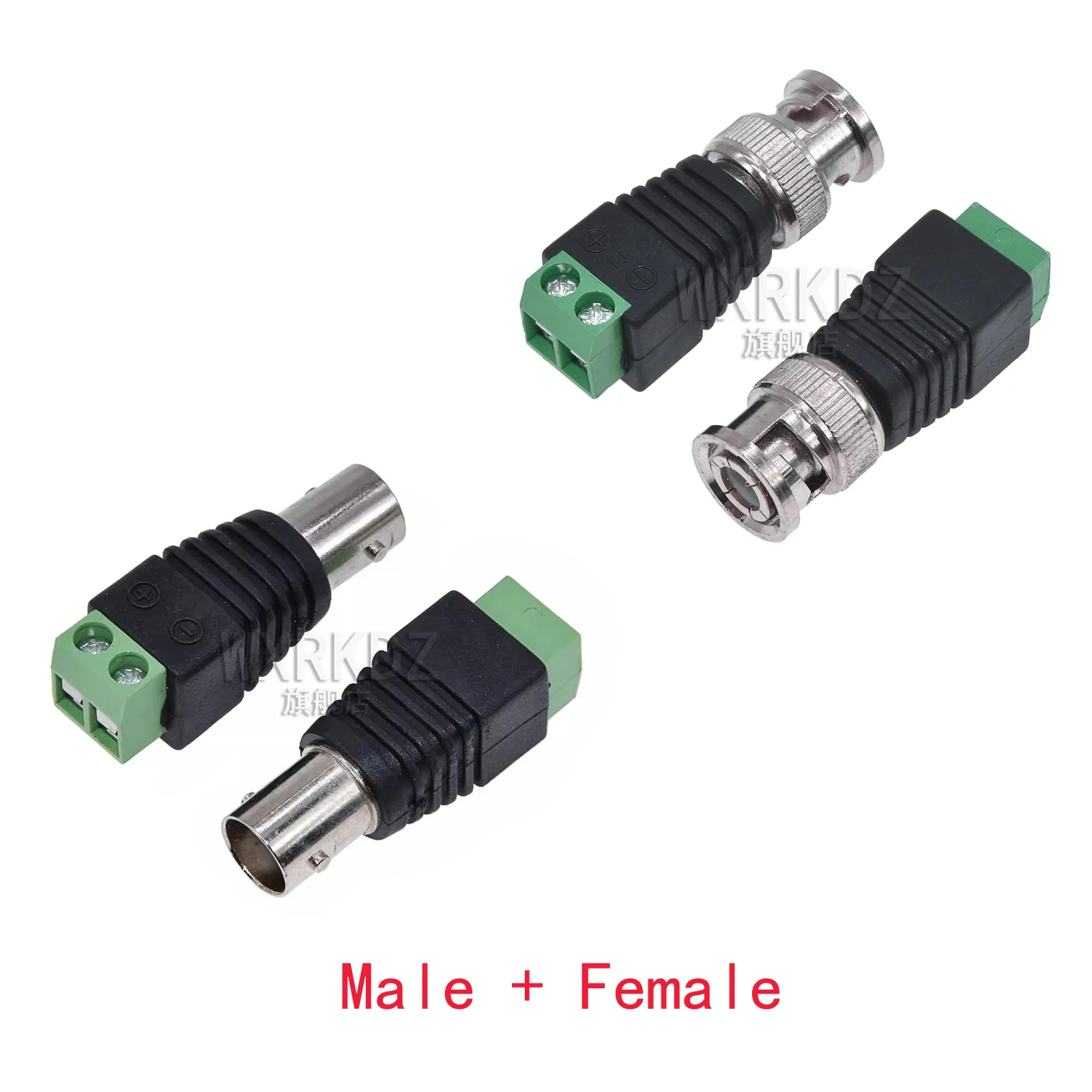 2/5/10pairs BNC Q9 Male Female Screw Plug Socket Connectors Connector Adapter Terminal Surveillance Camera UTP Balun Audio  CCTV