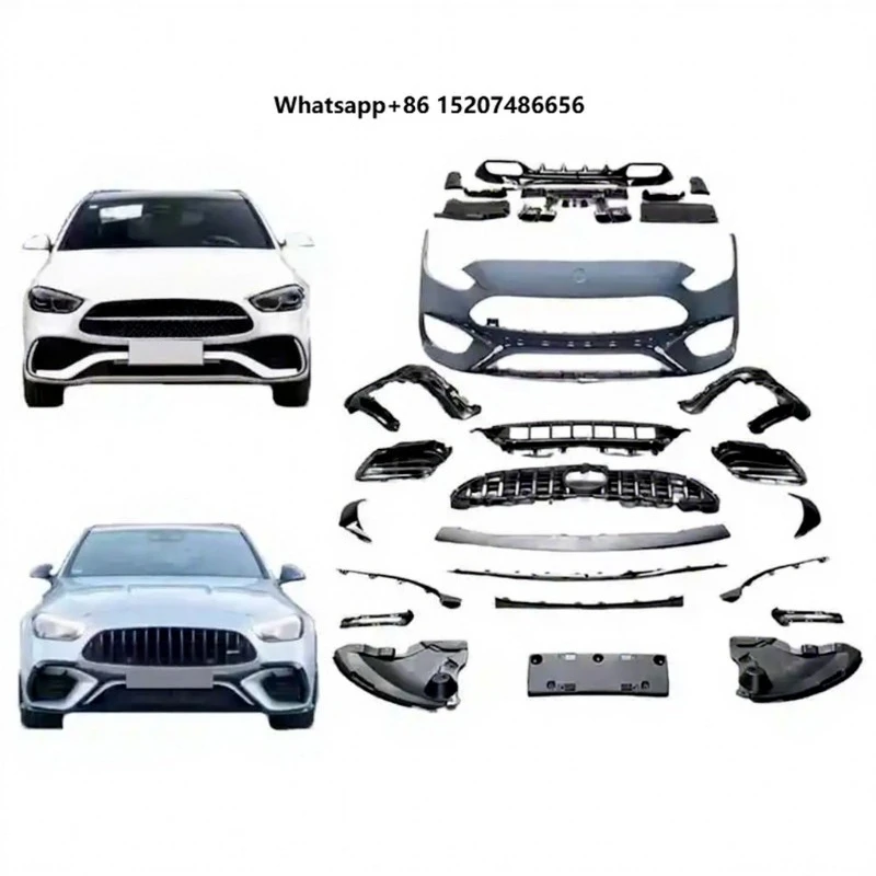 High Quality  Plastic New Car Bumper Diffuser Body Kit with Clips 2022-2023 for C Class W206 to