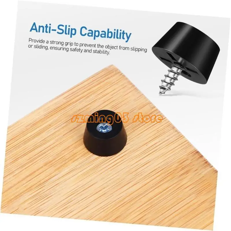 H9EC 120pcs Piedi in gomma PVC Papaggi con mobili per mobili cuscinetti taglieri morbidi Fedi gomma per mobili da tavolo