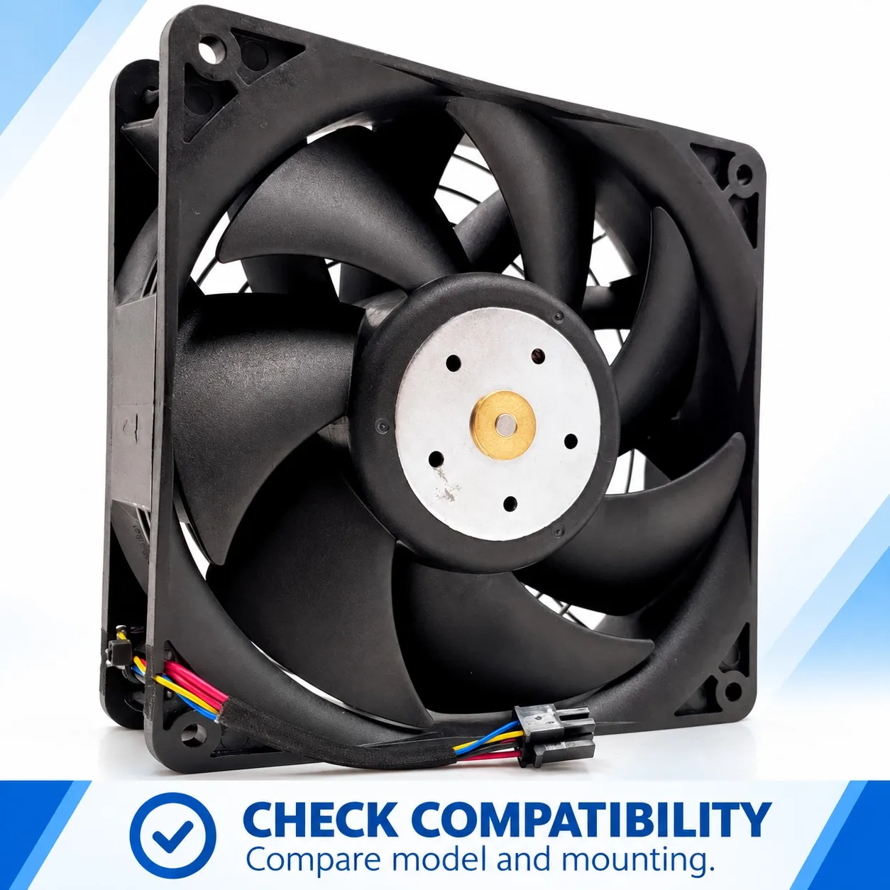 Fan High-Power 140mm X 38mm for ASIC Miner : 352CFM, 5.2A for WhatsMiner M20S/M21S (Bitcoin Mining Cooling)