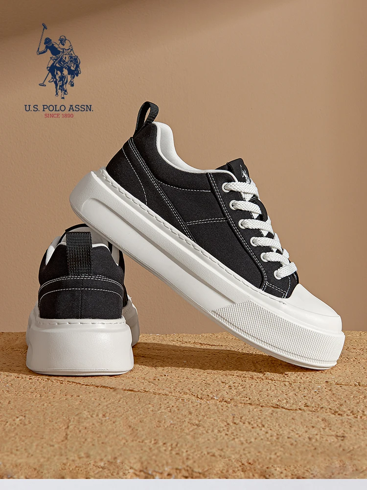 Zapatos de Lona para Hombre USPA, Transpirables, con Suela Gruesa Negra, Suaves, Casuales, con Suela de Goma Resistente al De...