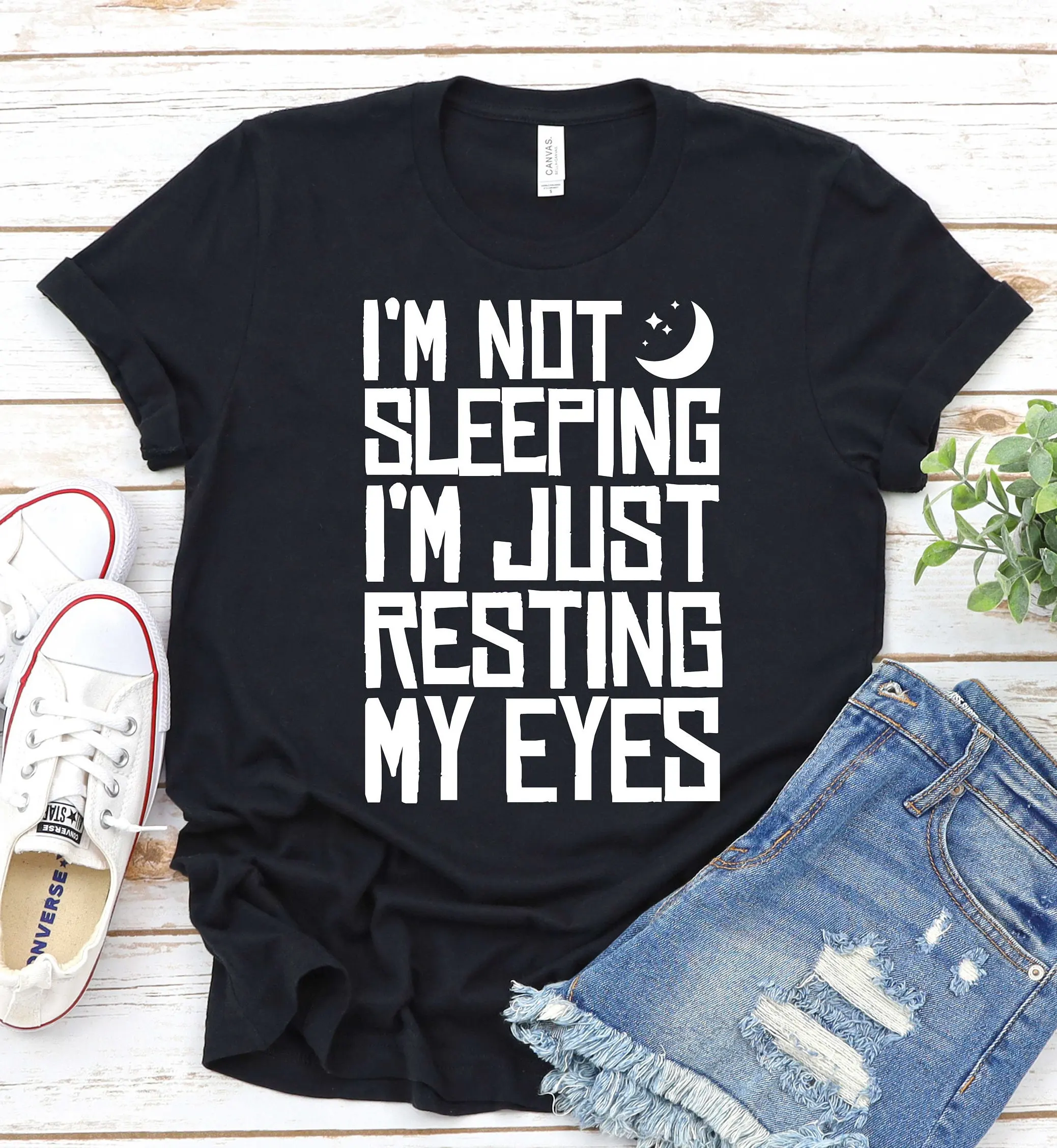 I'M Not Sleeping Just Resting My Eyes Sarcastic T Shirt Dad Joke Funny Father'S Day Daddy Grandfather