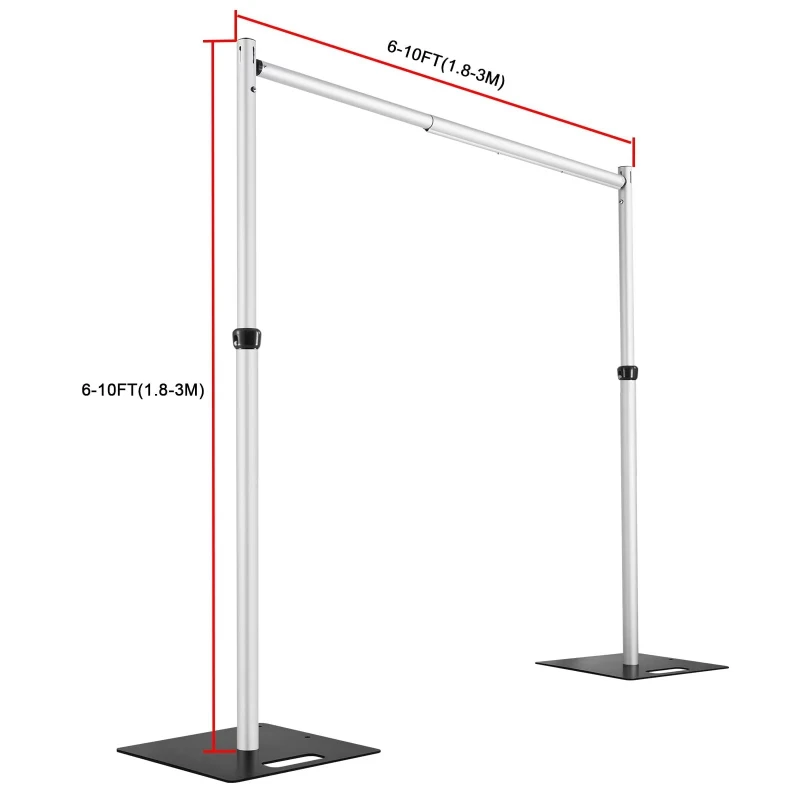 3 * 6 meters telescopic double-layer background frame, gauze wall display stand, wedding aluminum alloy display stand