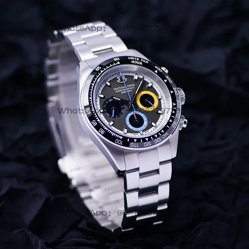 Three Eye Solar Timer Quartz Waterproof Watch