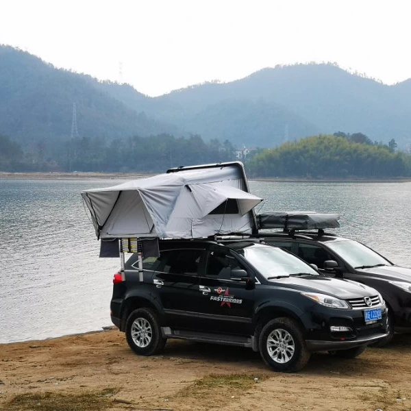 Car roof top tent bed hard shell fully automatic SUV car self-driving tour folding rollover tent camping multi-person