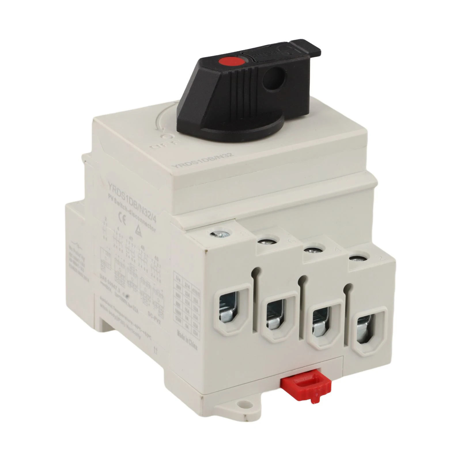 DC Switch For Solar System Contactors Circuits Isolator DIN Rail Mounting Flame Retardant Mechanism Flexible Knob Design