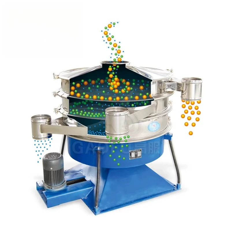 Industrial Sifters Circular Vibrating Screen Sieve Powder Sieving Vibration Screening Tumbler Vibrator Separator Machine Price