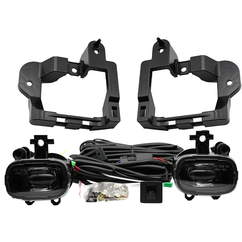 

ABTC-1Set Front Bumper LED Daytime Running Lamp Harness Switch Assy For Nissan X-Trail Frontier Rogue 21-23 Fog Light Cover Comp