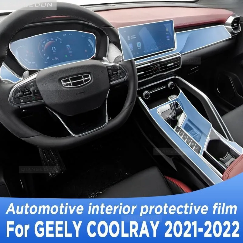 

For GEELY COOLRAY 2022 2021 Gearbox Panel Navigation Automotive Interior Screen Protective Film TPU Anti-Scratch Sticker