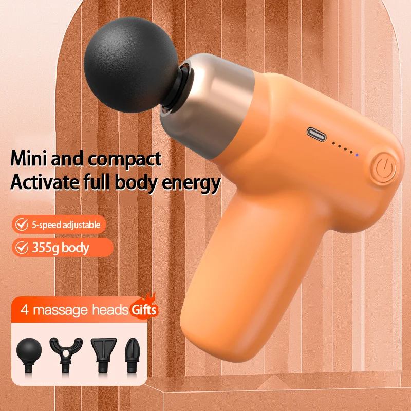 Mini Colorful Electric Muscle Massager Portable Fascia Gun neck And Shoulder Cervical Deep Tissue Vibrator Massage Back Pain