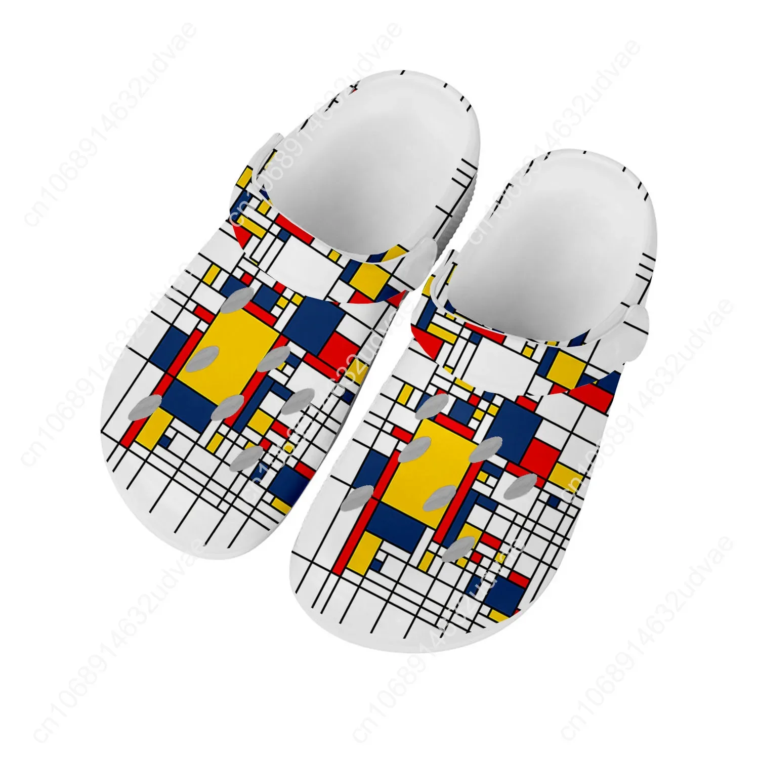 Sandały Mondrian Abstract Art Estetyczne Męskie Damskie Młodzieżowe Modne Buty do Wody Oddychające Wygodne na Plażę Personalizowane Klapki Ogrodowe