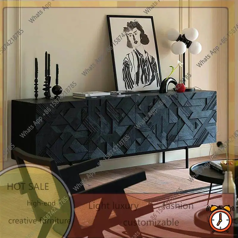 

Тумба под телевизор eY в средневековом стиле из массива дерева, французский ретро-буфет для столовой, современный простой шкаф для хранения в гостиной, модный дизайн